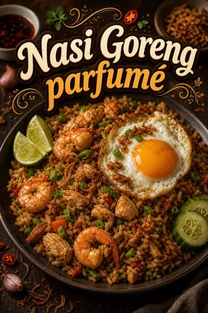 Nasi Goreng parfumé d'Indonésie au riz sauté et œuf