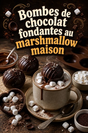 Bombes de chocolat fondantes au marshmallow maison faciles