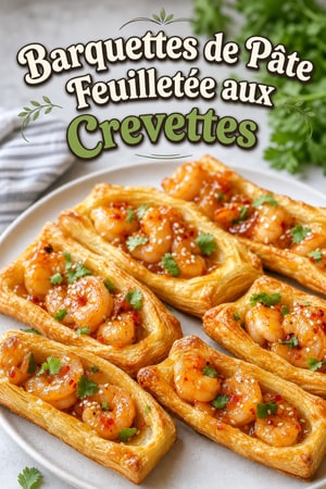 Barquettes de Pâte Feuilletée aux Crevettes et Sauce Piment Sucré