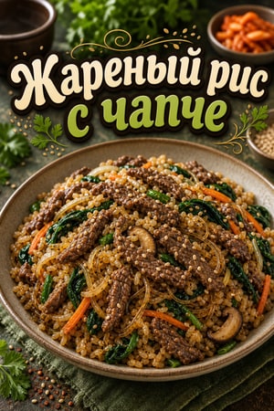 Жареный рис Чапче: корейское блюдо со стеклянной лапшой
