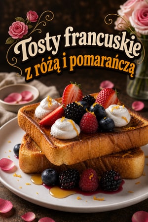 Francuskie tosty różane z syropem pomarańczowo-waniliowym