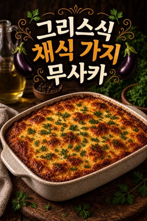 집에서 만드는 그리스식 채식 가지 무사카: 크리미 렌틸 베샤멜 레시피