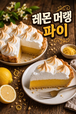 집에서 만드는 버터 크러스트와 생레몬 제스트가 살아있는 클래식 레몬 머랭 파이 – 상큼하고 폭신한 머랭 디저트 레시피