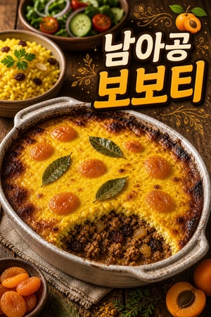 따뜻하고 달콤짭짤한 살구 카레 에그 커스터드로 구운 남아프리카 보보티 만드는 법 완전 정복