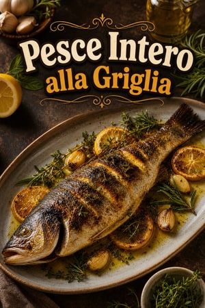 Pesce Intero alla Griglia con Aglio e Limone