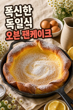 [레시피] 겉바속촉의 정석, 오븐에 구운 폭신한 독일식 팬케이크 (더치 베이비)