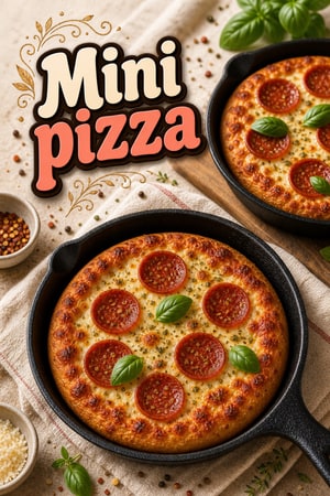Chrupiąca mini pizza z patelni z pepperoni