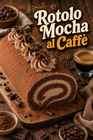 Rotolo Mocha Leggero: Swiss Roll al Caffè e Cioccolato