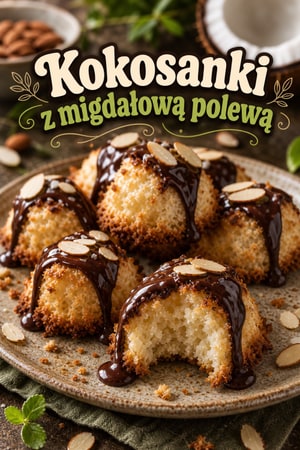 Ciastka kokosowe (macaroons) — ciągnące, z migdałami