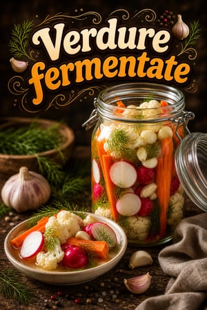 Verdure Fermentate Probiotiche: Ricetta Colorata con Aglio e Aneto