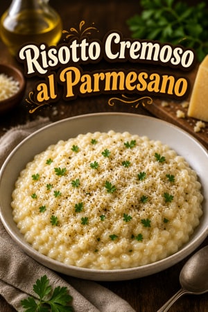 Risotto Cremoso al Parmesano en Instant Pot con Ajo y Hierbas