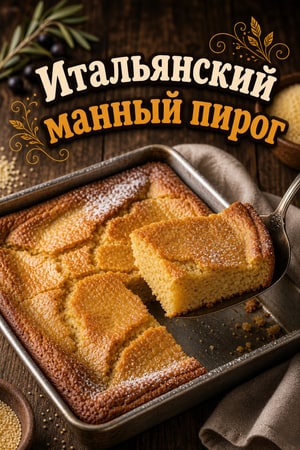 Простой итальянский манный листовой пирог — рецепт