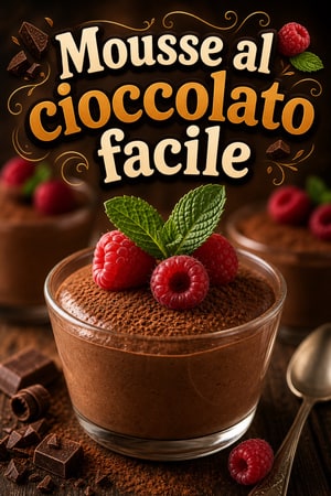 Mousse al cioccolato facile senza uova né cottura, veloce