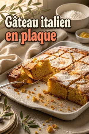 Gâteau rustique italien en plaque — tendre et simple