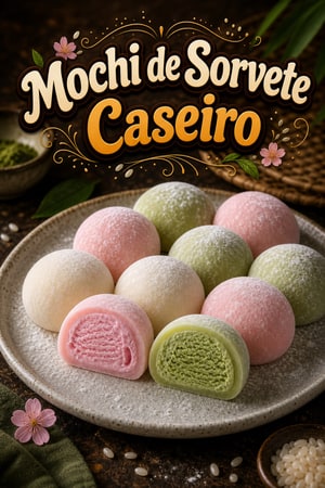 Mochi de Sorvete Caseiro: Receita de Massa de Arroz Doce