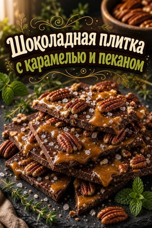 Шоколадная плитка с карамелью из коричневого масла
