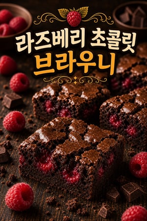 산뜻한 라즈베리 초콜릿 브라우니: 꾸덕하고 촉촉한 홈메이드 디저트