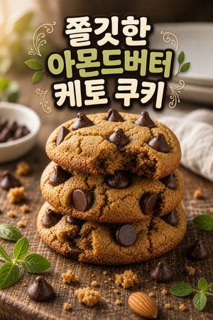 촉촉 쫄깃한 아몬드버터 케토 쿠키 초코칩 레시피 — 빠르게 만드는 저탄수 홈디저트 초간단·냉동보관 가능