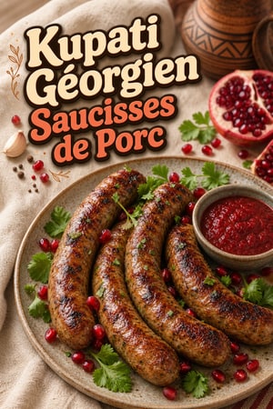 Kupati Géorgien Authentique : Saucisses de Porc Épicées Maison