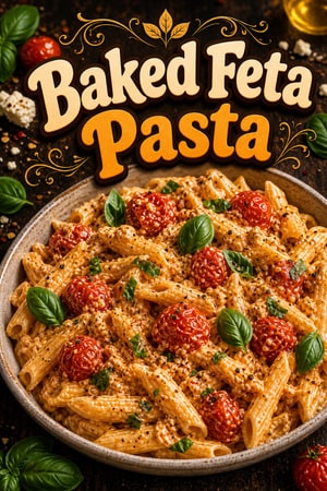 Baked Feta Pasta mit gerösteten Kirschtomaten