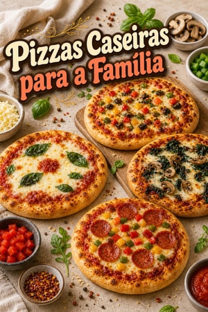 Pizzas Caseiras Individuais em Família com Coberturas Frescas