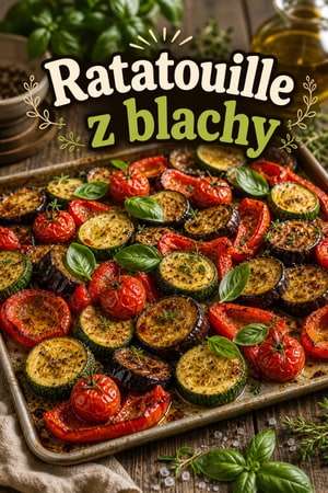 Pieczone ratatouille z blachy ze świeżymi ziołami