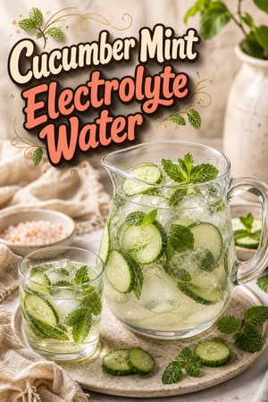 Hydrating Cucumber Mint Electrolyte Water for Migraines