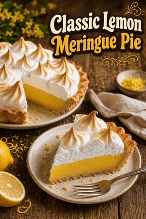 Classic Lemon Meringue Pie with Buttery Crust and Fresh Zest