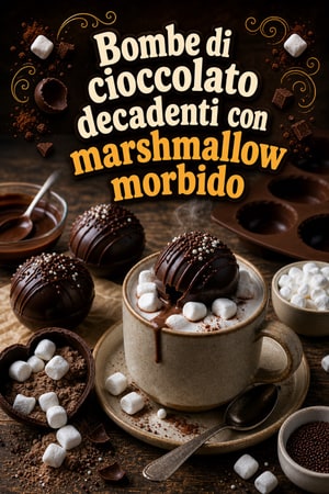 Bombe di cioccolato decadenti con marshmallow morbido