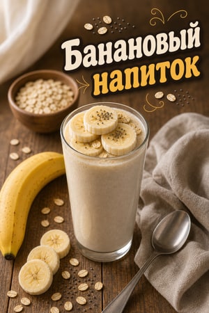 Нежный утренний энергетический напиток с овсянкой и йогуртом