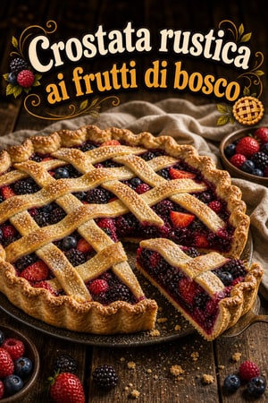 Torta rustica ai frutti di bosco con crosta sfogliata
