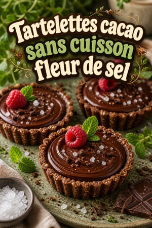 Tartelettes cacao sans cuisson : ganache et fleur de sel