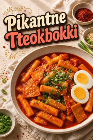 Autentyczne Tteokbokki: Pikantne Koreańskie Kluski Ryżowe