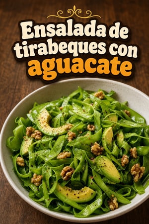Ensalada de tirabeques con aguacate