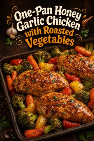 One-Pan Honey Garlic Chicken with Roasted Vegetables