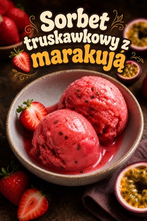 Sorbet truskawkowy z marakują