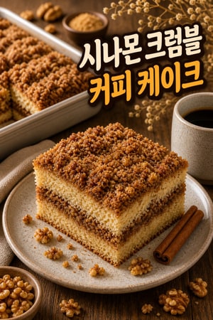 클래식 사워크림 커피 케이크 레시피: 시나몬 스트로이젤의 환상적인 조화