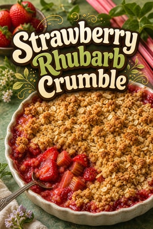 Classic Strawberry Rhubarb Crumble with Oat Topping