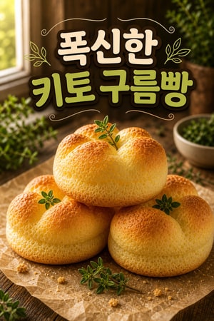 아침을 바꿀 가볍고 폭신한 키토 구름빵 레시피 — 샌드위치·토스트용