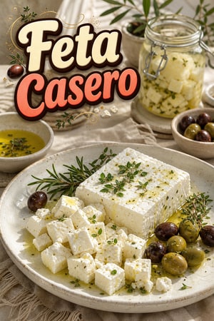 Queso Feta Casero Tradicional en Salmuera