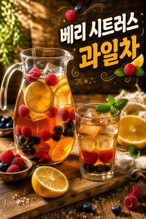 상큼한 베리와 시트러스 과일차 레시피