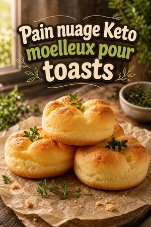 Pain nuage Keto moelleux pour toasts et sandwiches