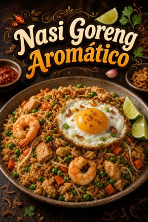 Nasi Goreng Aromático: Arroz Frito Indonesiano com Ovo
