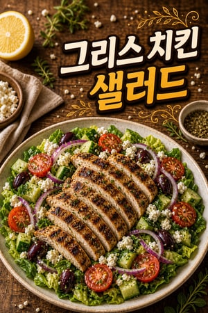 레몬 비네그레트를 곁들인 지중해식 그리스 치킨 샐러드 만들기