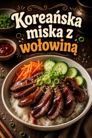 Koreańska miska z wołowiną w glazurze gochujang i ryżem