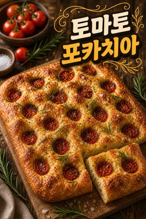 로즈마리와 구운 방울토마토 포카치아: 겉바속촉 이탈리안 브레드 레시피