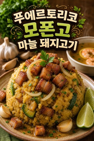 정통 푸에르토리코 모폰고 — 집에서 만드는 마늘 향 돼지 크리스프로 따끈한 육수와 함께 손맛 가득