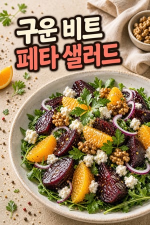 구운 비트 샐러드: 페타치즈·허브·시트러스 비네그레트로 만드는 간단하고 근사한 점심
