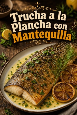 Trucha a la Plancha con Mantequilla de Limón y Ajo