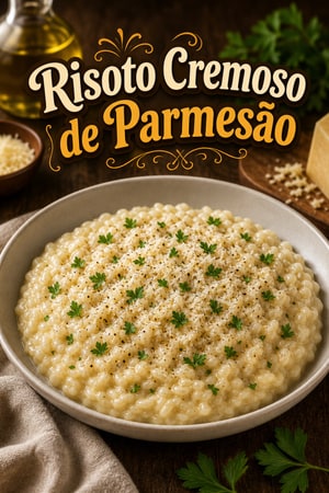 Risoto de Parmesão Cremoso na Panela de Pressão com Ervas
